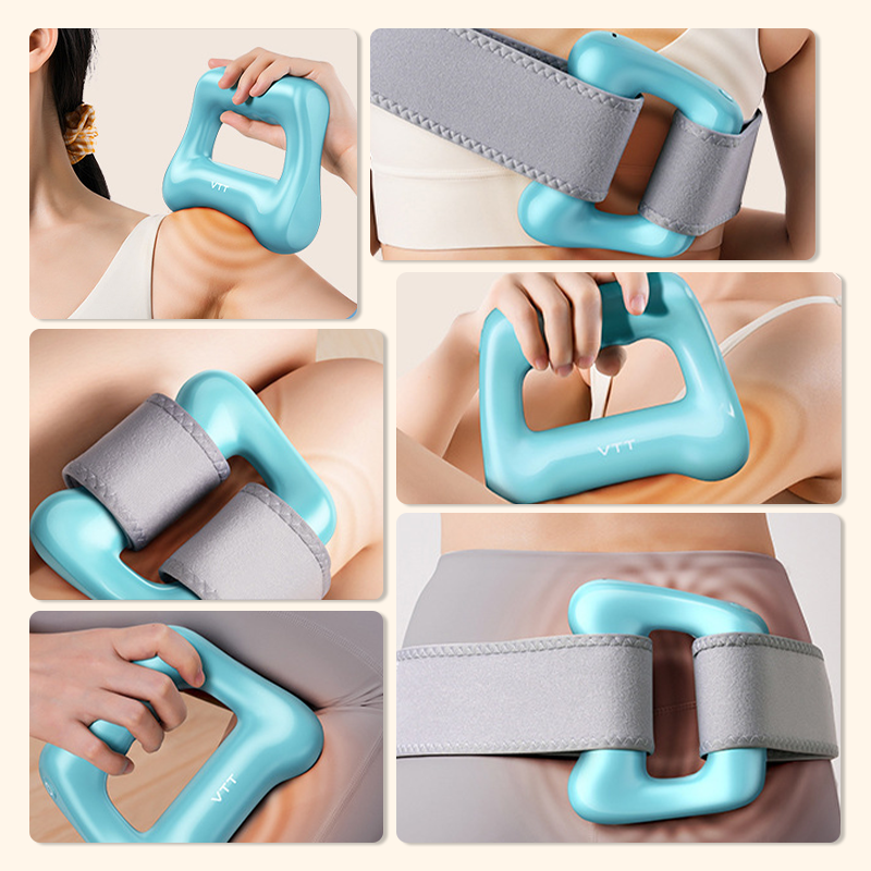 5-Speed Handheld Massager Ring with Adjustable Belt