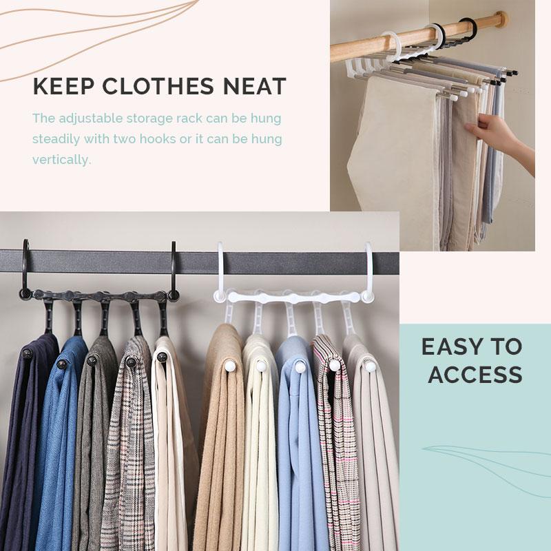 (💗Special Offer Now) Household Multifunctional Telescopic Folding Multi-layer Pants Storage Rack